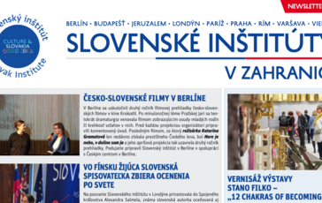 SLOVENSKÉ inštitúty v zahraničí NEWSLETTER 4/2026